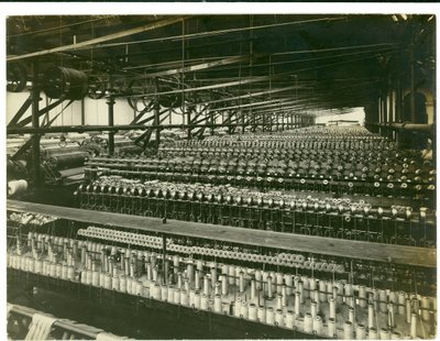 Doubling Department, Leas Spinning Mill, 1923 by English Photographer